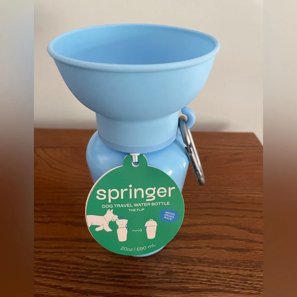Springer Blue Dog Travel Water Bottle - 20 ounces